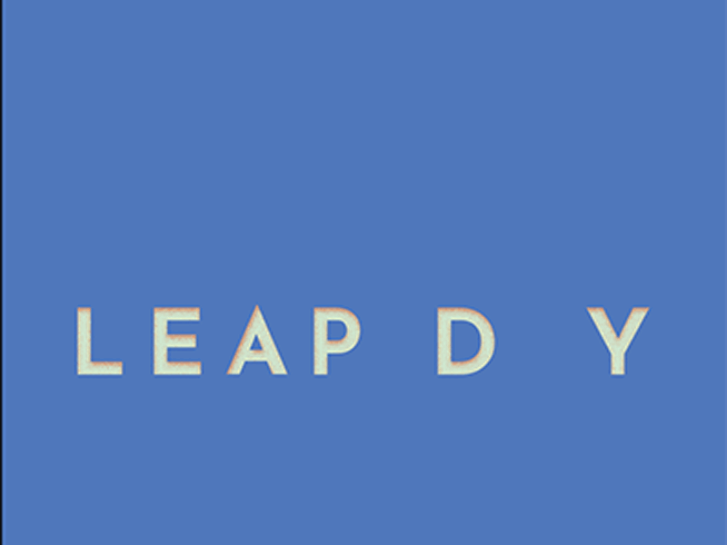 Leap day after affects animation typography