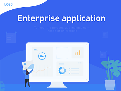 Enterprise application illustration ui