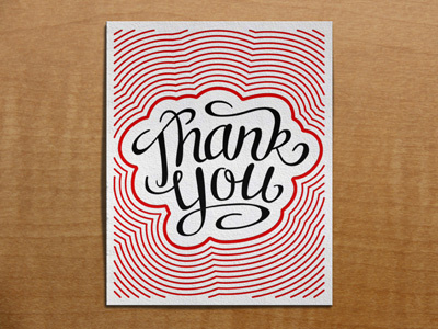 Thank You Card card design hand lettering illustrated typography lettering script swash thank you typography
