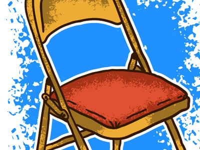 Old Chair chair hand drawn line outline simple texture vector