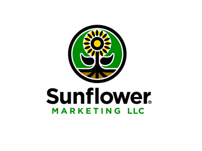 Sunflower Marketing Logo circle flower logo sunflower