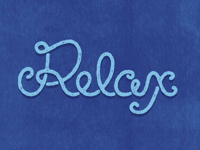 Relax blue texture typography