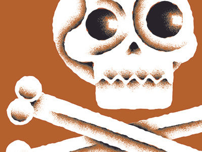 Skull bones color illustration skull texture