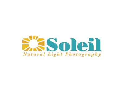 Soleil Photography Logo camera color logo photography sun typography