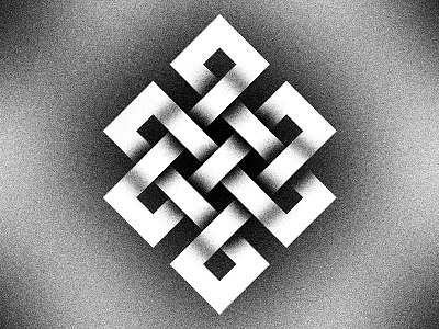 The Eternal Knot black geometry knot shape texture white