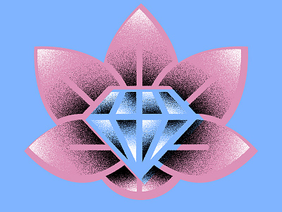 Diamond Lotus color diamond illustration lotus texture
