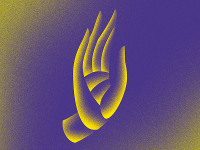 Hand color hand illustration purple texture yellow