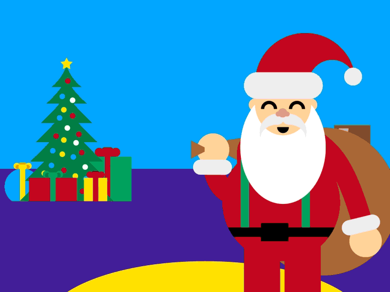Santa Forgot animation character design christmas color gift illustration santa shape social media