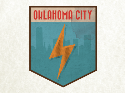 Vintage Thunder Emblem emblem logo nba oklahoma city thunder vintage