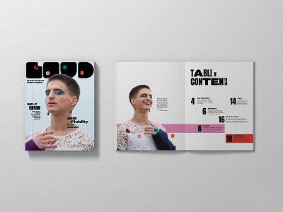 LOUD Magazine branding company design editorial fashion gender fluid lgbt lgbtq logo loud magazine masthead self expression spread typography