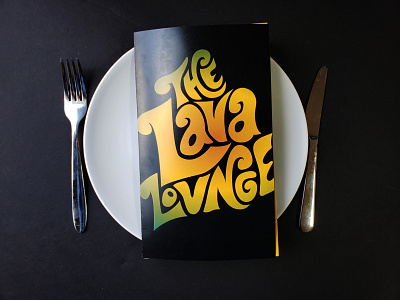 The Lava Lounge 70s branding campaign company contemporary design illustration logo menu restaurant restaurant branding retro the beatles the lava lounge typography