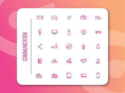 Icon Sets : Communication app apps design branding design icon icon app icon pack icon set icongraphy illustration logo system icon ui ui icon web design