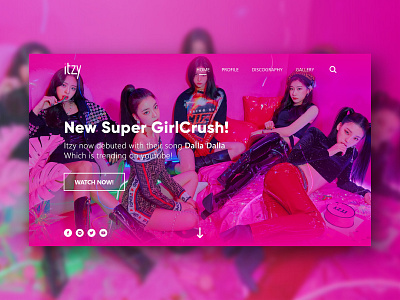 ITZY - Landing Page android app branding dashboard design design app idol illustration ios kpop landing page ui ui ux ui design user interface user interface design ux design web web design website