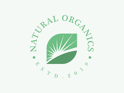 Natural Organics branding emblem emblem logo identity logo logodesign nature organics sun supplement