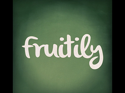 Fruitily Logo fruit logo typography
