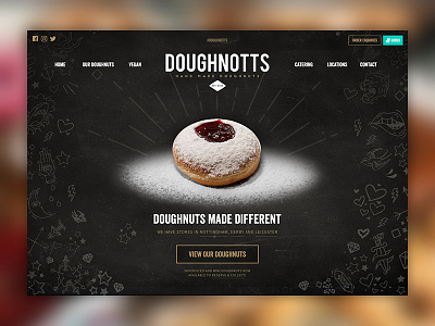 Doughnotts Homepage bakery doughnuts food home homepage restaurant shop vegan web web design website