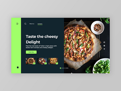 Pizza - Landing Page branding design graphic graphic design green illustration landing page landingpage pizza typography ui ui design uidesign uiux ux web web design webdesign website