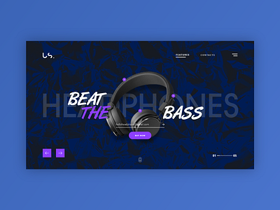 Headphone - Landing Page branding design graphic graphic design illustration landing page logo logo design logotype typography ui ui design ux web web design webdesign website