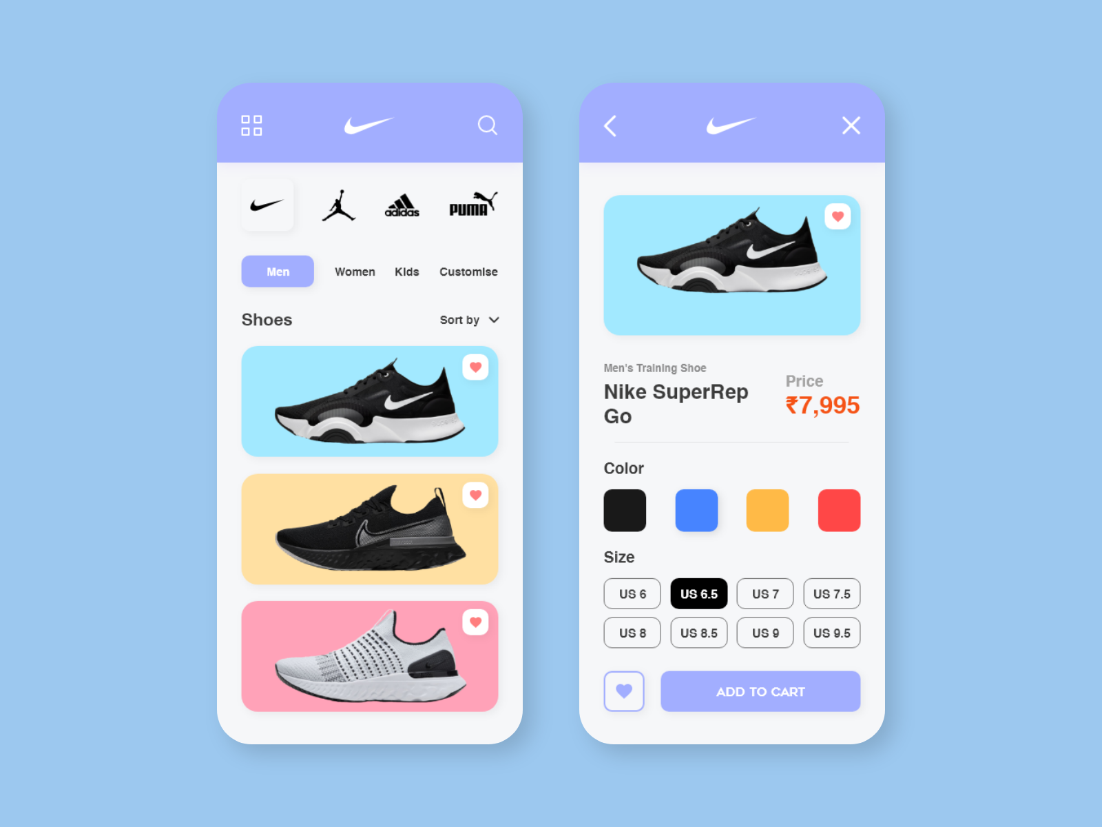 Nike Shoes - App UI by EVOADO on Dribbble
