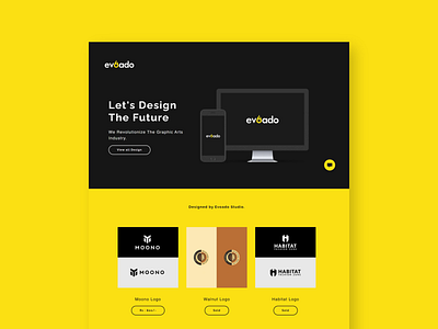 Evoado Web Design app brand branding business design graphic design icon logo mockup typography ui ui design uidesign uiux ux web web design webdesign website yellow