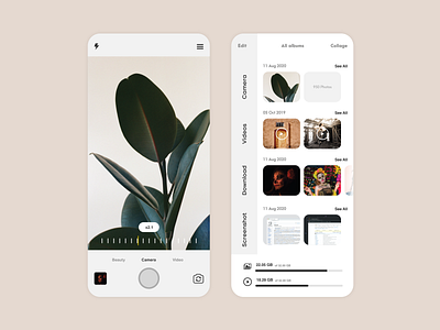 Camera & Gallery App UI brand branding camera design graphic graphic design graphicdesign illustration logo ui ui ux ui design uidesign uiux ux ux ui ux design uxui vector web