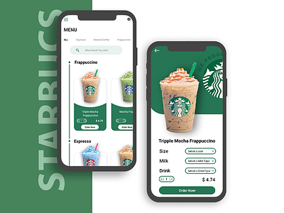 Starbucks app ui design