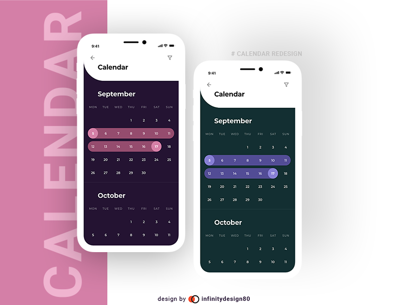 REDESIGN CALENDAR APP UI by neel bhesaniya on Dribbble