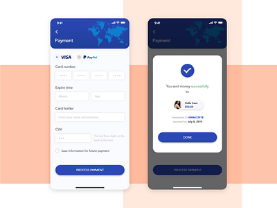 Payment Screen _ iOS _ Redesign adobe adobexd app card colour credit card cvv debit card design illustration ios mobile payment payment mode photoshop status successful ui