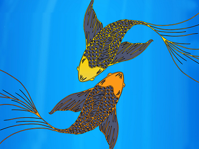 Twin Fish with different shade