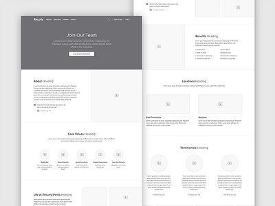 Recurly Careers Wireframes