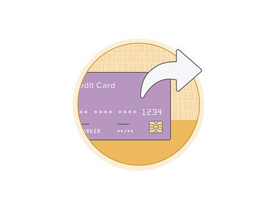 Data Portability Icon credit card customer data data portability export illustration portable