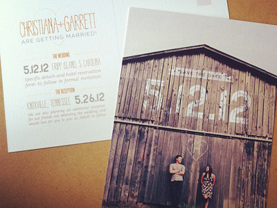 C+G Save the Dates invitation post card save the date wedding