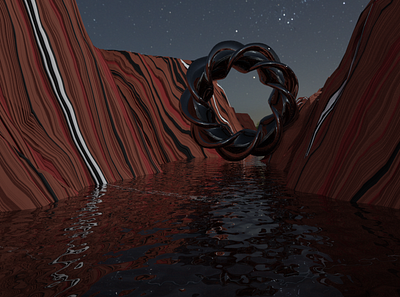 Alien canyon 3d blender