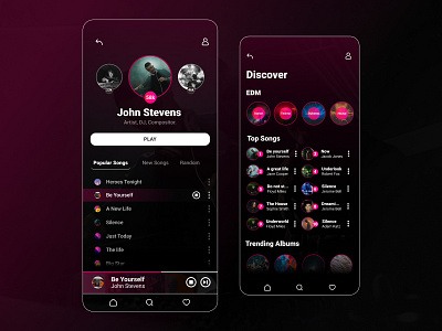 Music App [Concept] app concept design electronic music ui ux