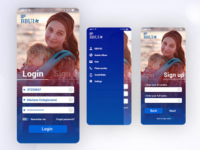 Bank Mobile App - Sign in / Sign up UI app bank design login logo sign up ui ux