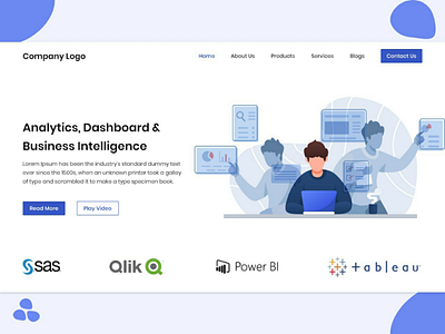 Website Banner - Analytics based company analytics banner banner design homepage illustration ui uiux ux website banner website concept website design websites