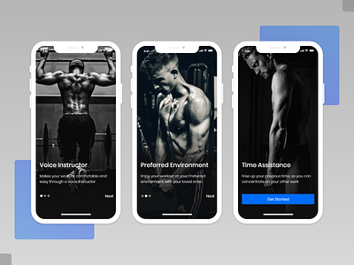 Walkthrough Screens IOS fitness fitness app ios ios app mobile app mobile app design mobile ui onboarding ui ui design walkthrough walkthroughs