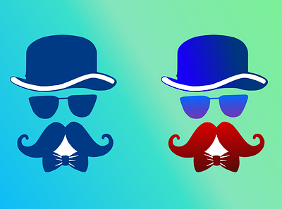 Man with Moustache Illustration adobe xd beard branding cap design glass icon illustration illustration art illustration design logo logo design pen pentool vector