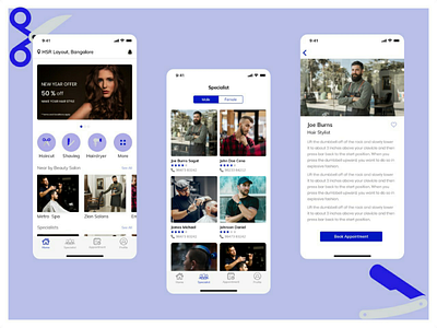 Main Screen - Salon App