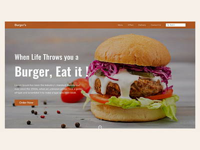 Website Banner - Burger