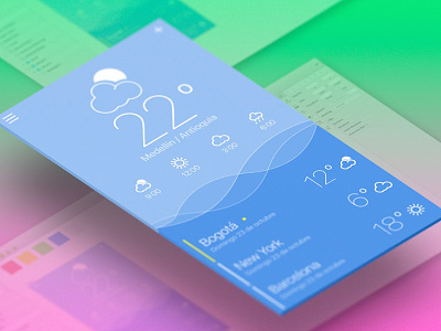 Weather App Concept app ui ux weather