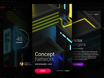 Concept network concent gravit designer ui ux voxel webdesign