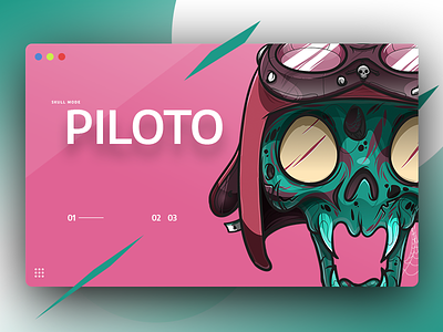 Piloto - Skullmode concept daily design illustration skull ui