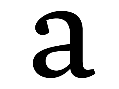 “a” a fonts serif typography