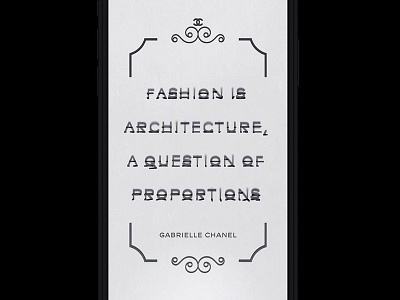 Chanel Mlle Privé - screen design icon type typography ui