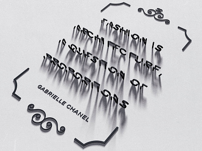 Chanel Mlle Privé - screen app design type typography vector