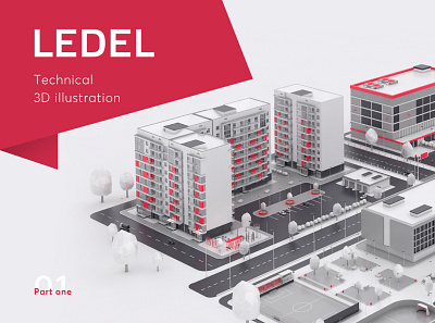 Ledel 3D illustration Slide