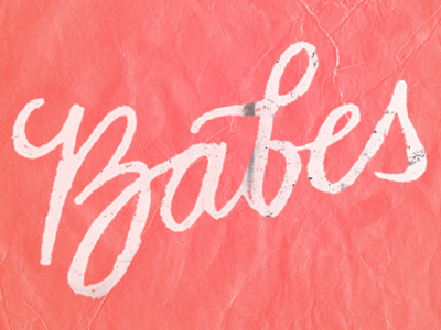 Babes lettering type