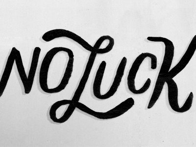 No Luck lettering type