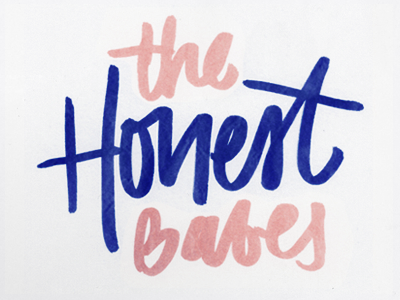 the Honest babes lettering script type